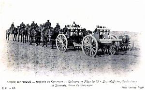 Algerie - Artillerie de Campagne - Canons de 75